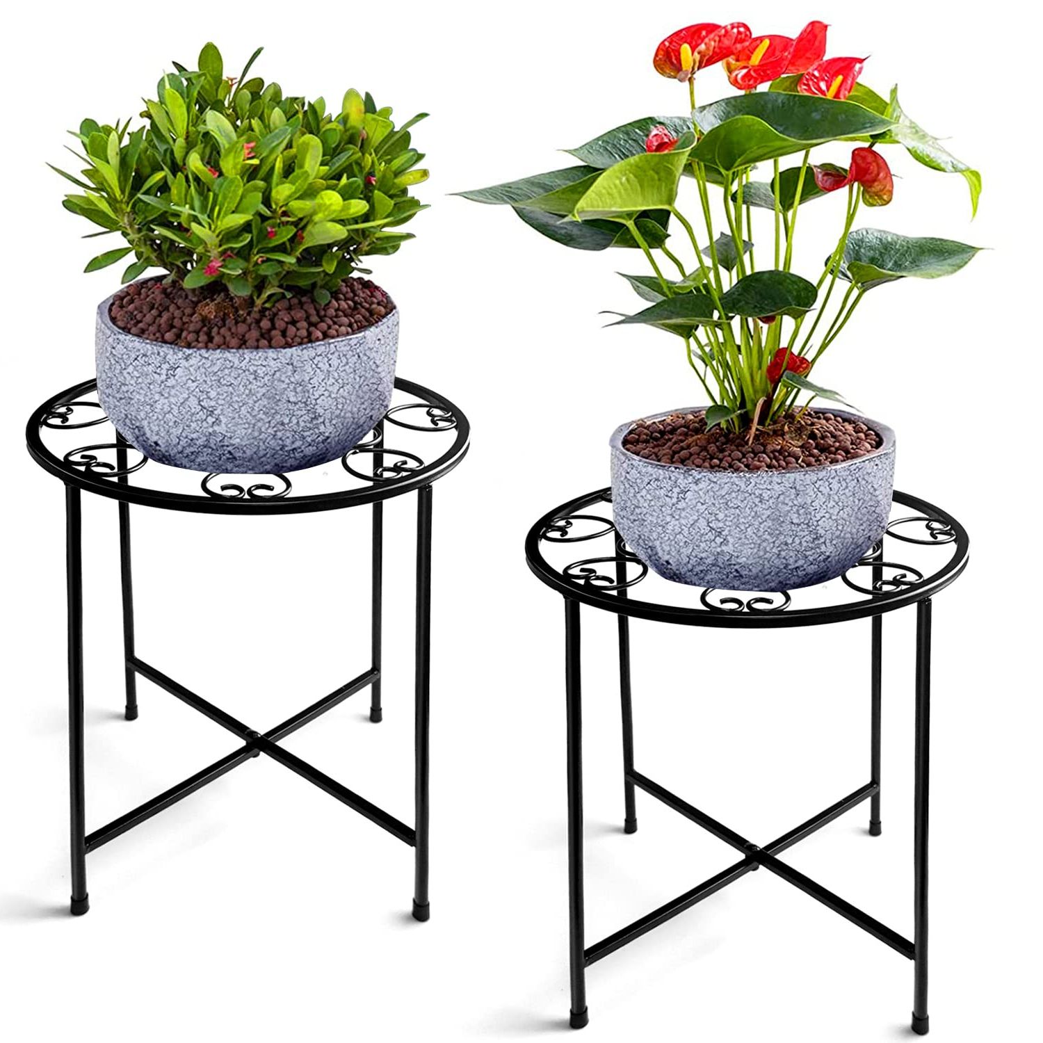 Plant  Stool, Decorative Black Plant Stands For Indoor Plants (View 7 of 10)