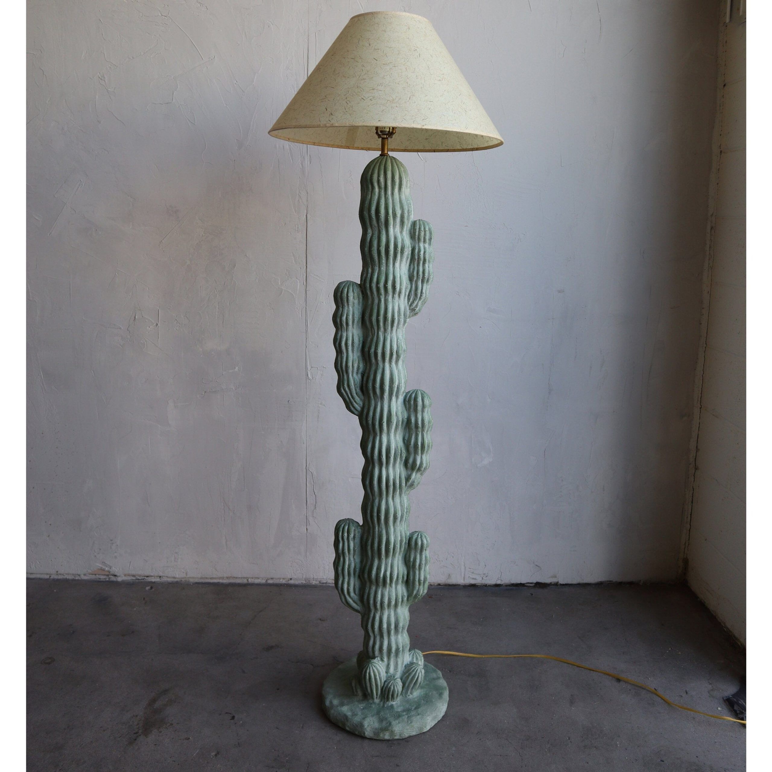 Popular Vintage Ceramic Saguaro Cactus Floor Lamp – Etsy Italia Throughout Cactus Standing Lamps (View 1 of 10)