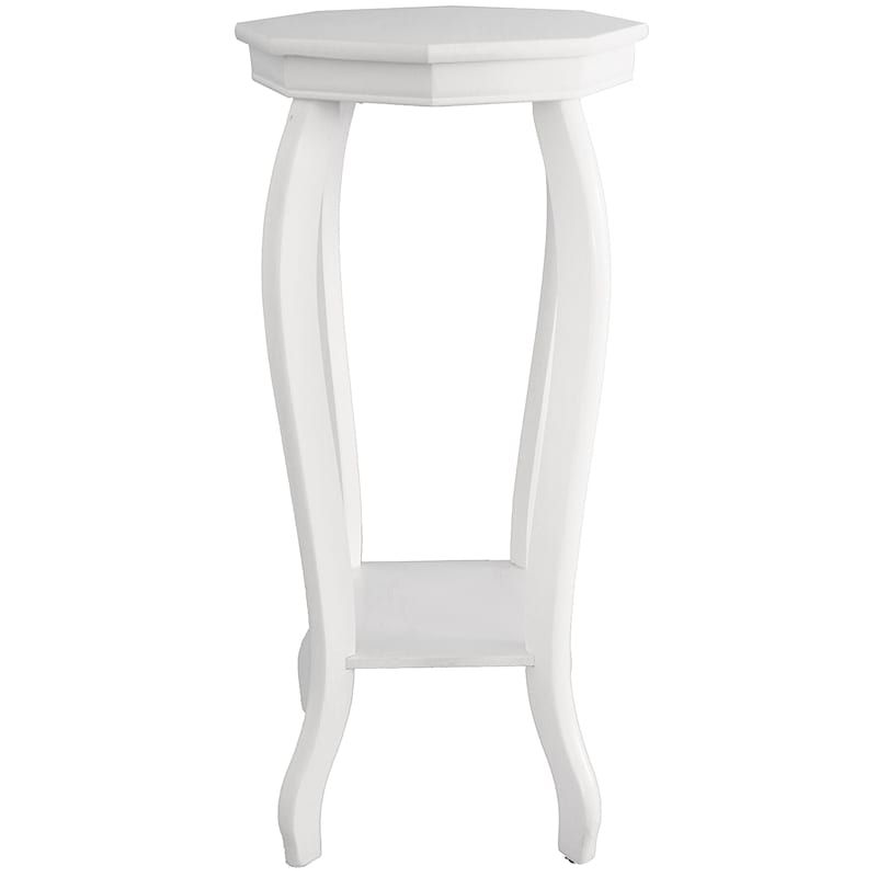 Popular White Plant Stands Throughout Providence White Wood Octagon Top Plant Stand (View 4 of 10)