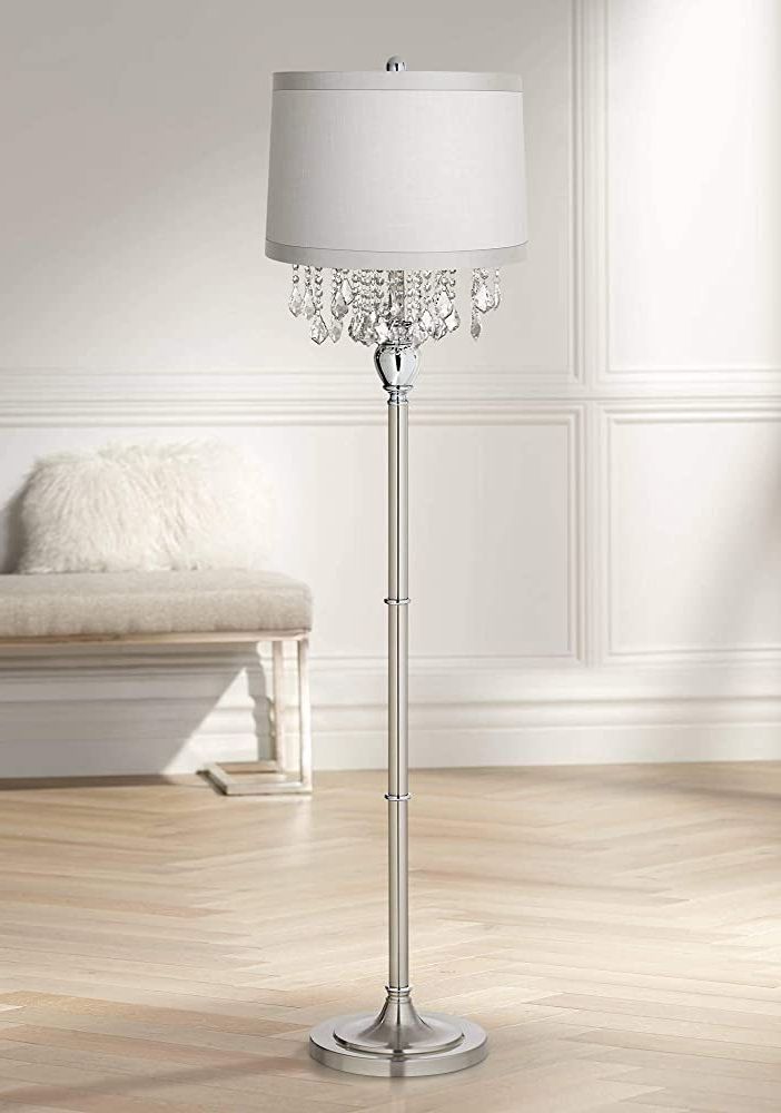 Preferred Chandelier Style Standing Lamps Pertaining To 360 Lighting Luxury Crystal Chandelier Style Floor Lamp Standing Base  (View 1 of 10)
