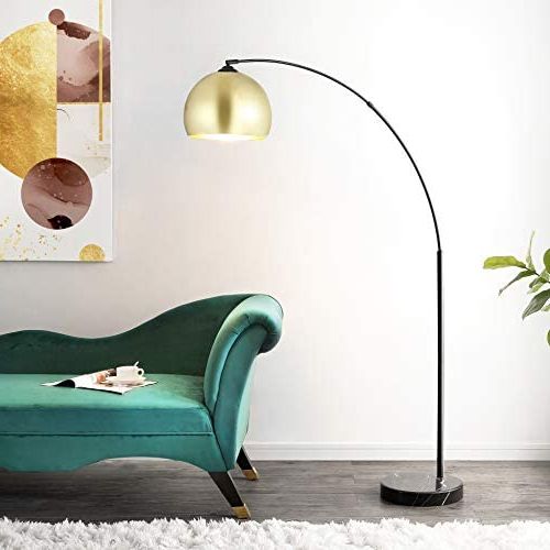 Recent Safavieh Lighting Collection Glarien Mid Century 70 Inch Gold/black Arc Floor  Lamp (led Bulb Included) Fll4087a – – Amazon Pertaining To 70 Inch Standing Lamps (View 5 of 10)
