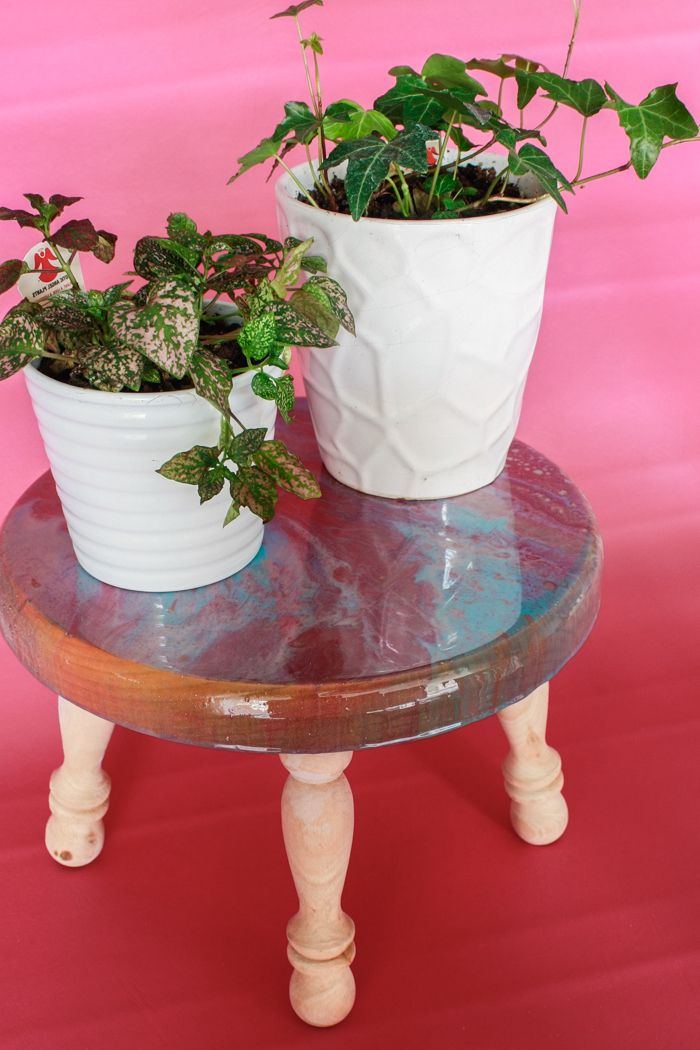 Resin Plant Stands Pertaining To Most Popular Poured Resin Plant Stand – Resin Crafts Blog (View 6 of 10)