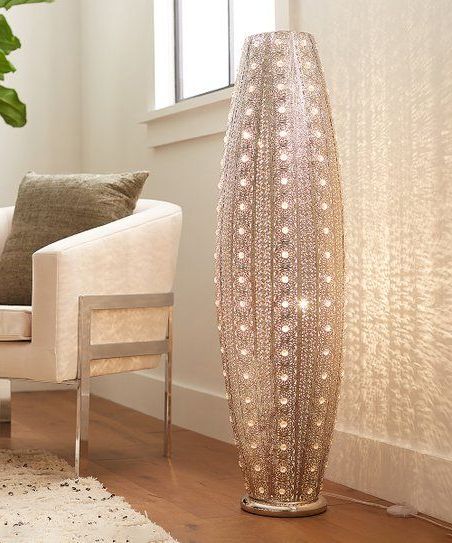 River Of Goods Silver Perforated Metal Floor Lamp (View 8 of 10)