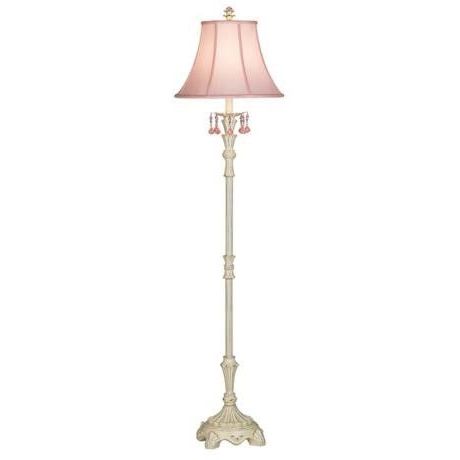 Shabby Chic Floor Lamp, Pink  Floor Lamp, Shabby Chic Lamps Inside Latest Pink Standing Lamps (View 10 of 10)