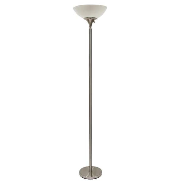 Stainless Steel Standing Lamps Within Well Known Hampton Bay 70.5 In (View 7 of 10)