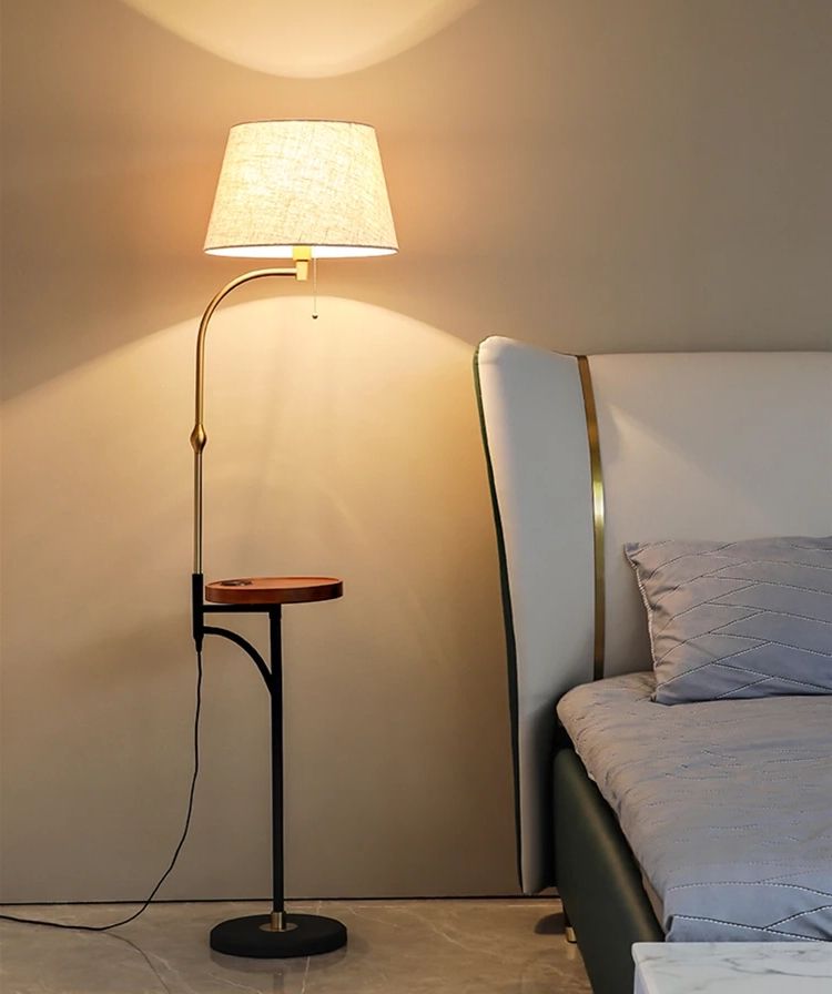 Standing Lamps With Usb Charge Throughout Popular Modern Usb Charger Floor Lamp Standing Light Reading Wood Plate Wireless  Phone Charger Home Decor Lighting Fixture – Floor Lamps – Aliexpress (View 6 of 10)