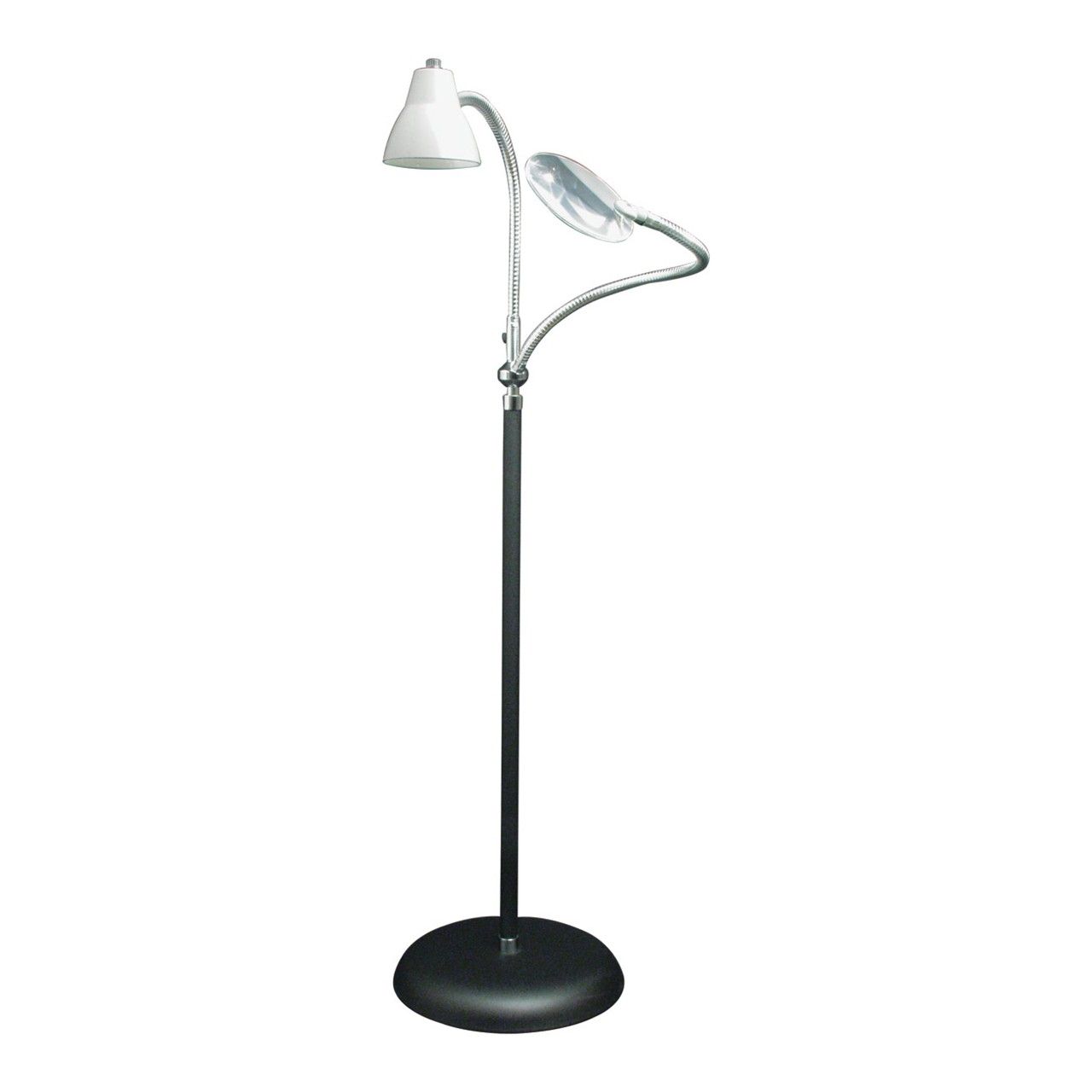Trendy 2 Arm Combination Floor Lamp And 2x Magnifier Pertaining To 2 Arm Standing Lamps (View 10 of 10)