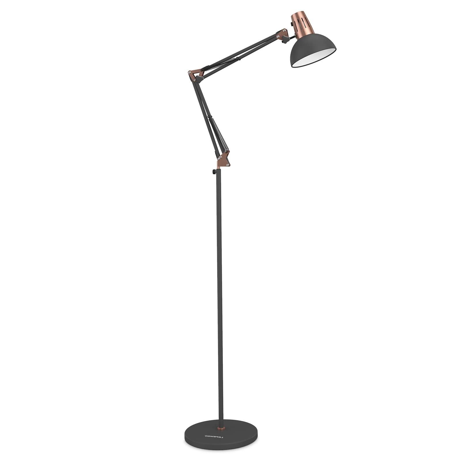 Trendy Adjustble Arm Standing Lamps In Lepower Metal Floor Lamp, Adjustable Architect Swing Arm Standing Lamp With  Heavy Duty Base, Eye Caring (View 1 of 10)