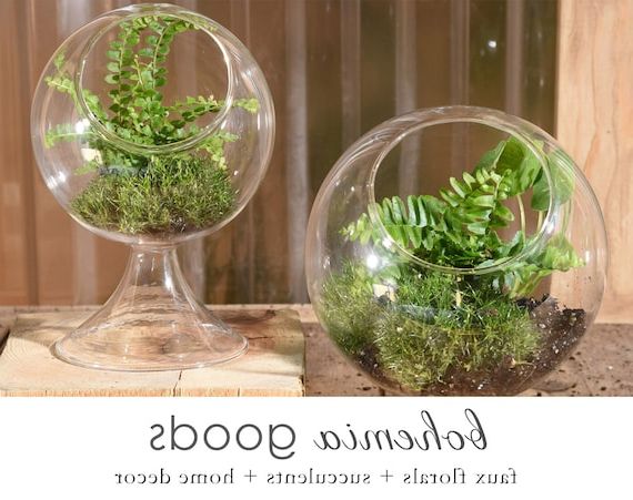Trendy Globe Glass Terrarium Indoor Planters Terrarium Centerpiece – Etsy With Regard To Globe Plant Stands (View 3 of 10)