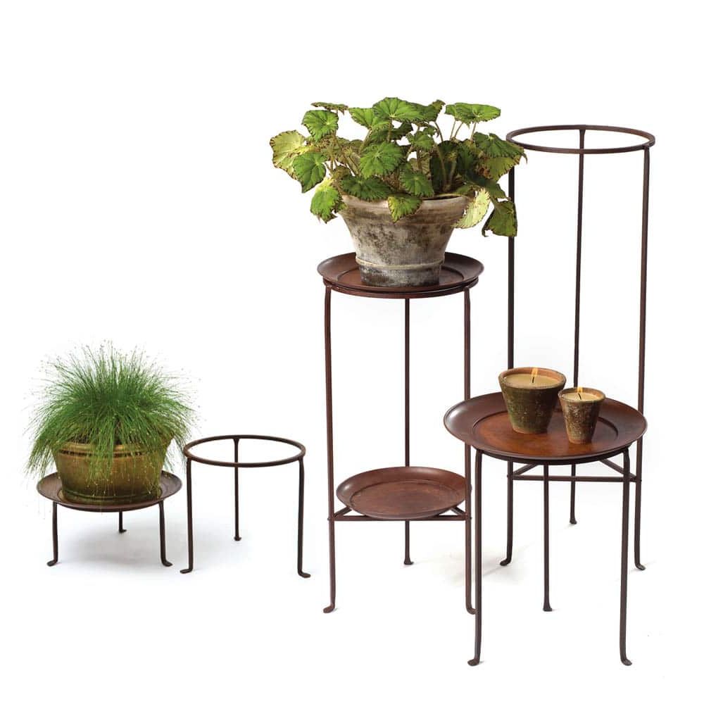 Trendy Iron Plant Stands – 12" Diameter – Campo De' Fiori – Naturally Mossed Terra  Cotta Planters, Carved Stone, Forged Iron, Cast Bronze, Distinctive  Lighting, Zinc And More For Your Home And Garden (View 1 of 10)