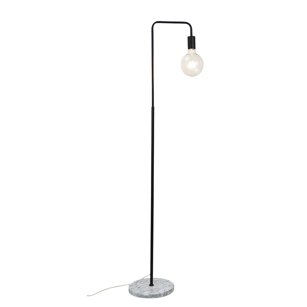 Trendy Marble Base Standing Lamps Regarding Ville Scandi Floor Lamp With Marble Base Black – Ol93733bk (View 2 of 10)