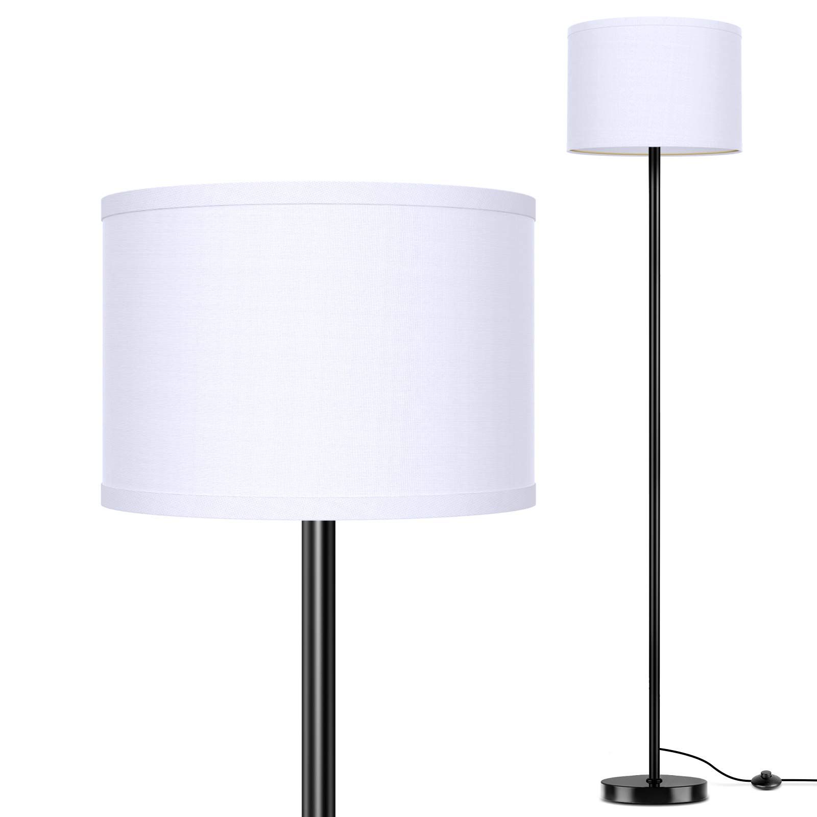 Trendy White Shade Standing Lamps With Led Floor Lamp Simple Design, Modern Standing Lamp With Shade,tall Lamp For  Living Room Bedroom (View 4 of 10)