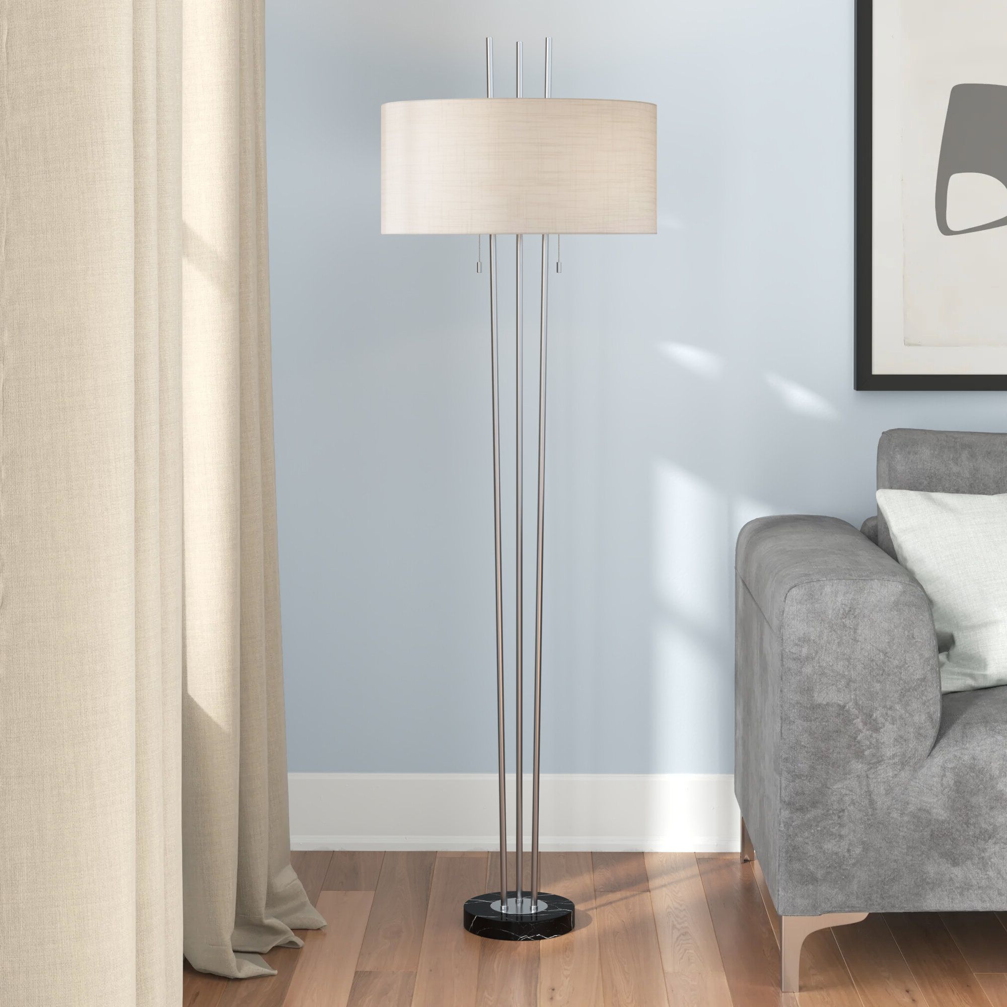 Wayfair Pertaining To Textured Fabric Standing Lamps (View 6 of 10)