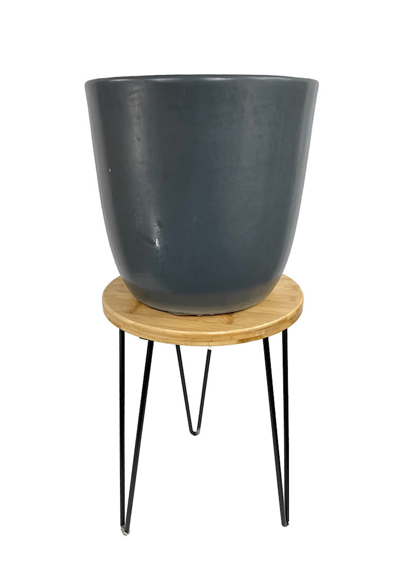 Well Known 16 Inch Plant Stands Regarding Wire And Bamboo Wood Plant Stand 16 Inch – The Garden Corner (View 2 of 10)