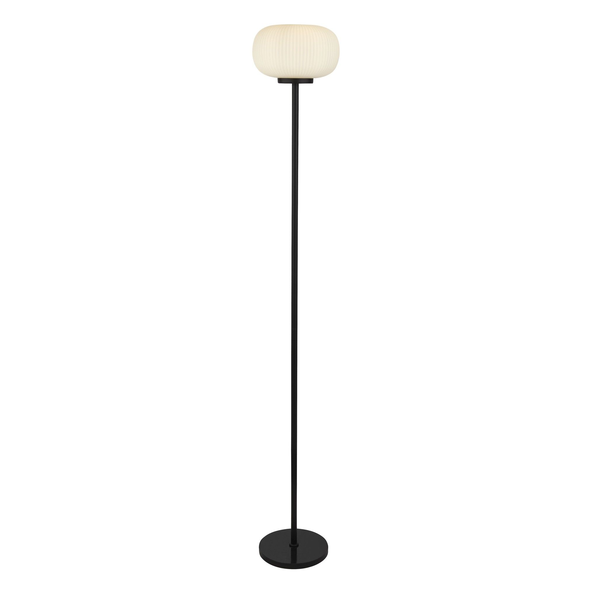 Well Known Andor – Scandi Frosted Ribbed Glass Floor Lamp – Lightbox Intended For Frosted Glass Standing Lamps (View 7 of 10)