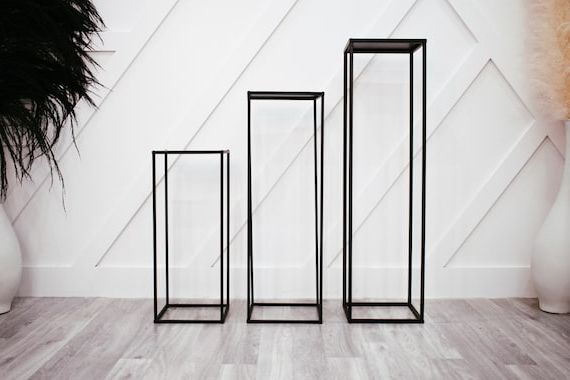 Well Known Black Plant Stands For New Matte Black Plant Stand/rectangle Stand Metal/vase/metal – Etsy Italia (View 1 of 10)