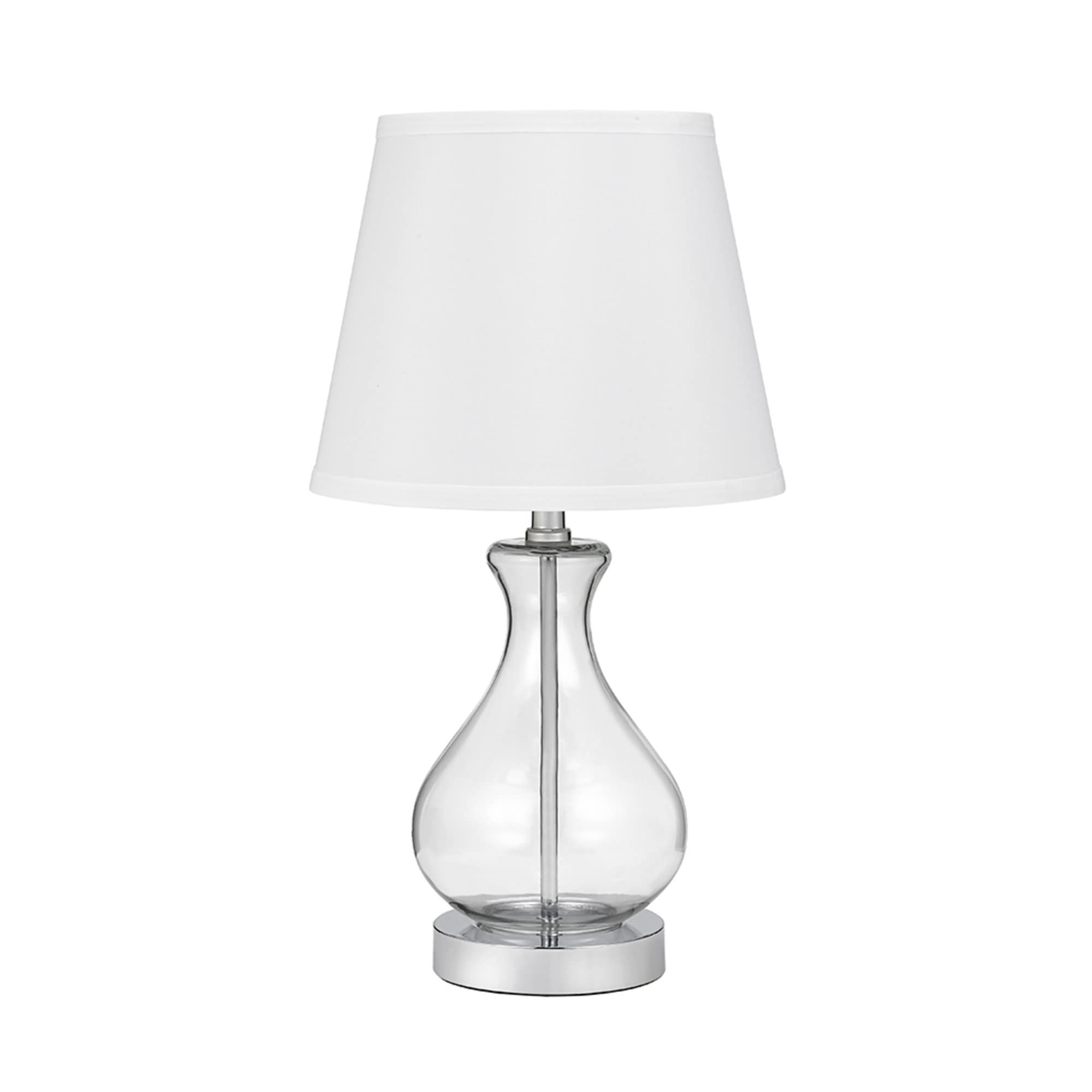 Well Known Clear Glass Standing Lamps Pertaining To Catalina 19896 001 Transitional Teardrop Clear Glass Table Lamp, 18, White (View 9 of 10)