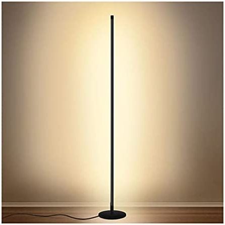 Well Known Modern Floor Lamp Led Standing Corner Lamp Black Decor Floor Lamps  Contemporary Metal Floor Lamp For Living Room Bedrooms With Remote & Touch  Control – – Amazon Intended For Metal Standing Lamps (View 9 of 10)
