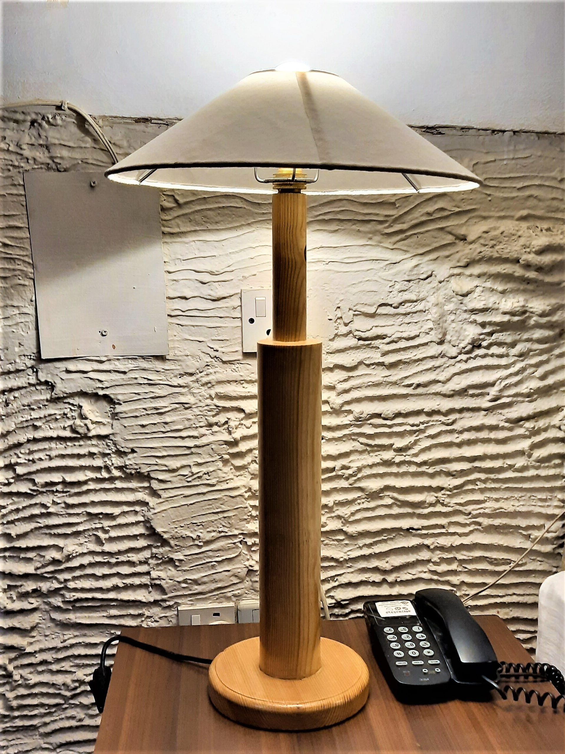 Well Known Standing Lamps With 2 Tier Table For Table Lamp 2 Tier Cylindrical With Fabric Lampshade – Lamps & Furnitures (View 10 of 10)