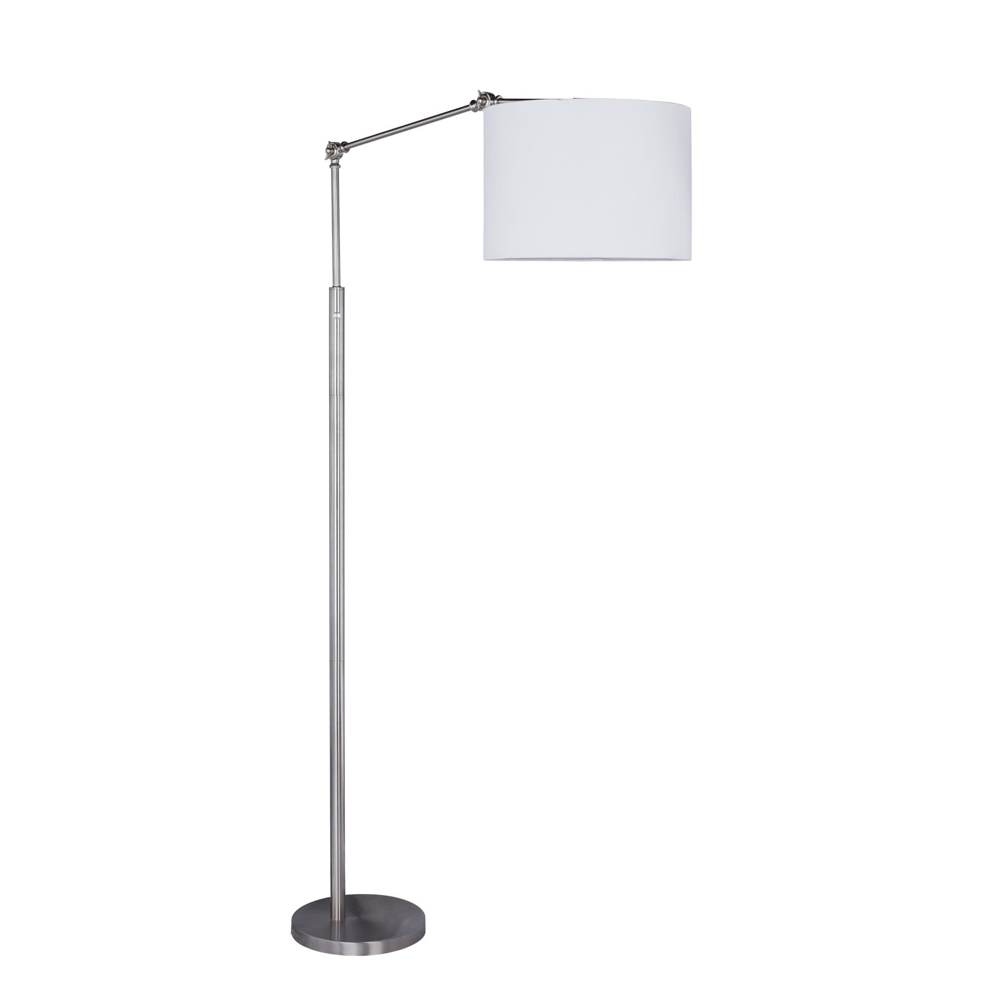 Well Liked 74 Inch Metal Floor Lamp In Satin Nickel – On Sale – Overstock – 10824926 Intended For 74 Inch Standing Lamps (View 2 of 10)