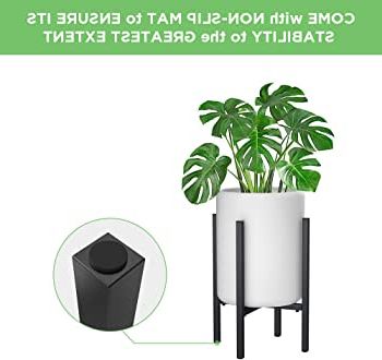 Well Liked Amazon: Mudeela Adjustable Metal Plant Stand Indoor & Outdoor, Fits 10  11 12 13 14 15 Inch Pots, Mid Century Modern Plant Stand 15 Inches In  Height （pot & Plant Not Included, Black : Patio, Lawn & Garden With Regard To 15 Inch Plant Stands (View 10 of 10)