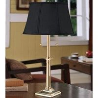 Widely Used Brass Double Pull Chain Table Lamp With Black Shade (View 6 of 10)