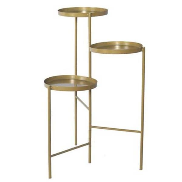 Widely Used Gold Plant Stands With Winado 30 In. H Gold 30 In (View 4 of 10)