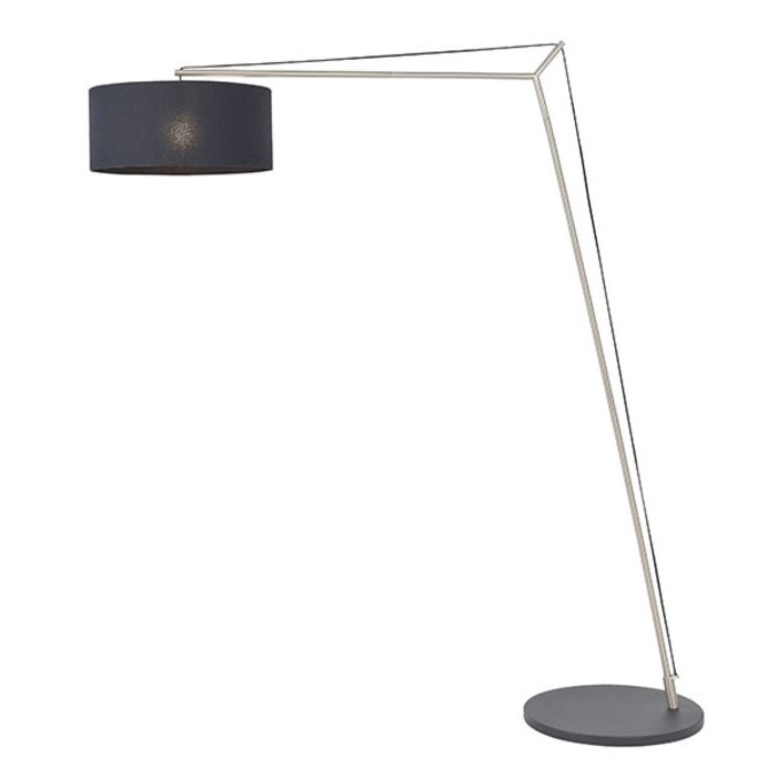 Widely Used Robin – Modern Angular Arc Floor Light With Black Shade – Matt Nickel –  Lightbox Within Angular Standing Lamps (View 10 of 10)