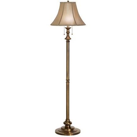 Widely Used Standing Lamps With Dual Pull Chains Throughout Antique Brass Finish Double Pull Chain Floor Lamp – # (View 3 of 10)