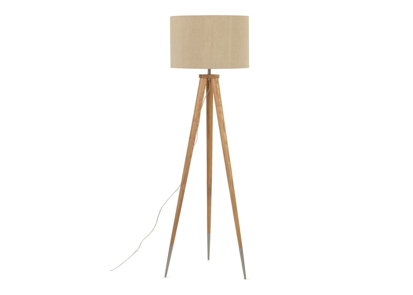 Wood Tripod Standing Lamps Within Widely Used Hawkins Tripod Floor Lamp With Shade (View 3 of 10)