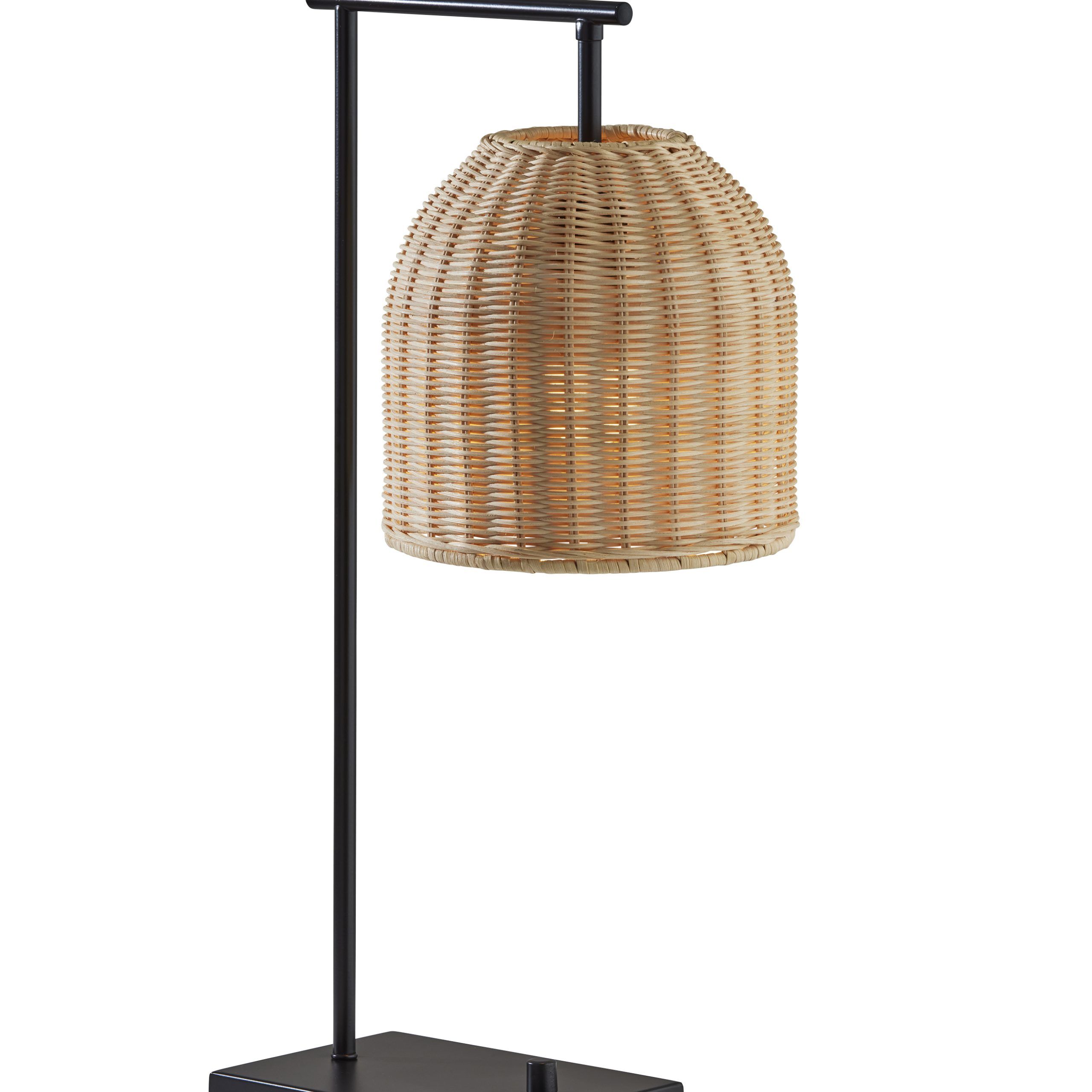 Woven Cane Standing Lamps With Regard To 2019 Adesso Bahama Table Lamp, Dark Bronze, Light Natural Rattan Shade –  Walmart (View 7 of 10)