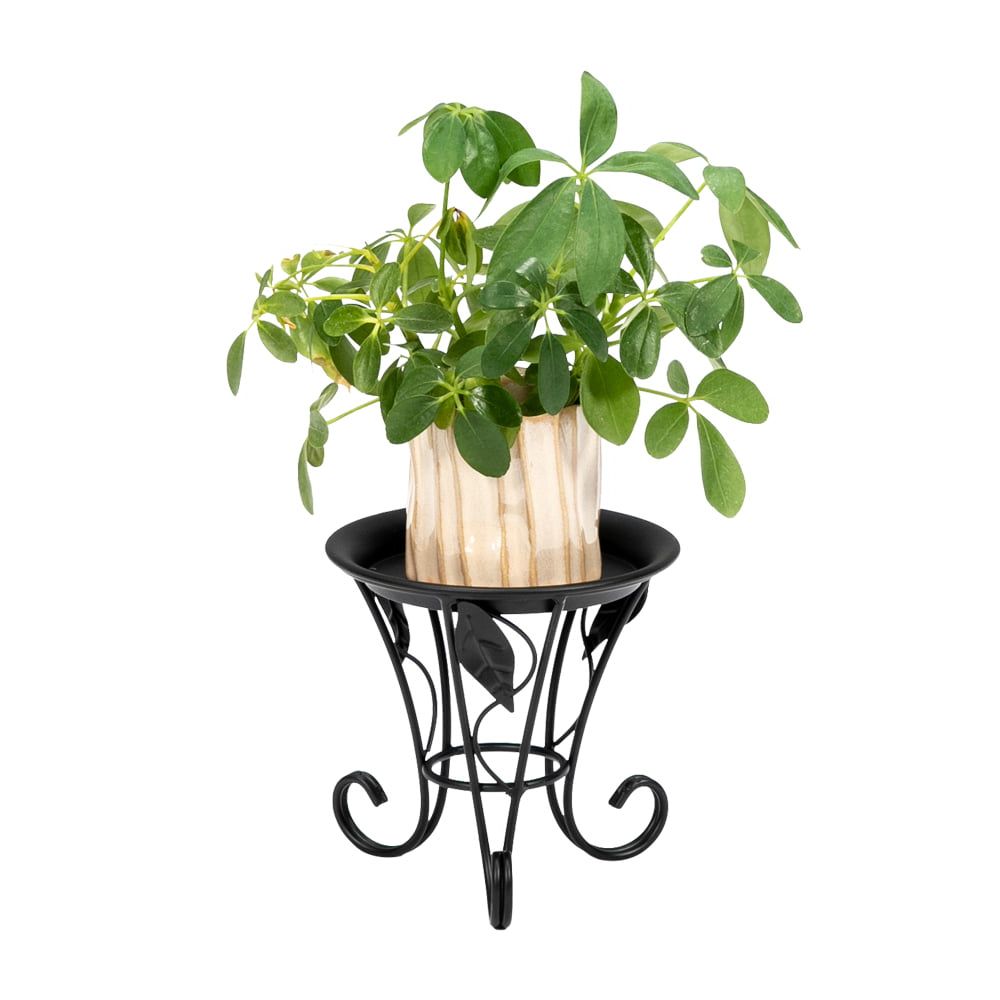 Zimtown Metal Flower Pot Rack Plant Display Stand Black, 5 X 5 X 5 Inches –  Walmart In Latest 5 Inch Plant Stands (View 8 of 10)