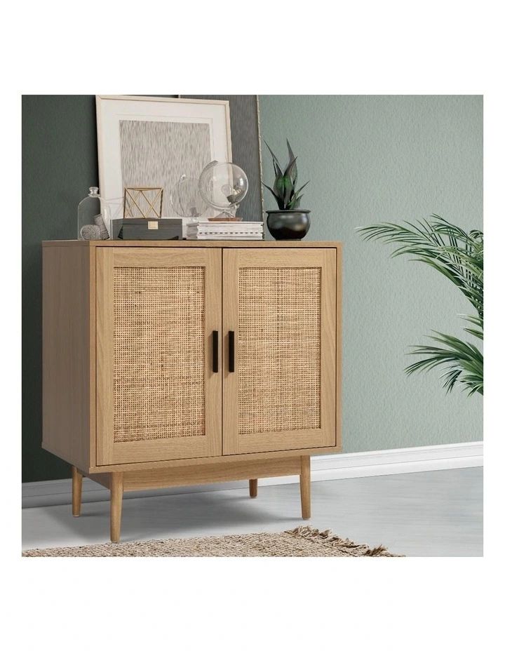 Current Assembled Rattan Buffet Sideboards For Artiss Rattan Buffet Sideboard Cabinet Storage Hallway Table Kitchen  Cupboard (View 5 of 10)