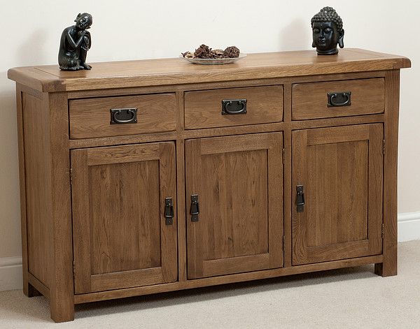Large Rustic Sideboard In Solid Oak (Photo 5 of 10)