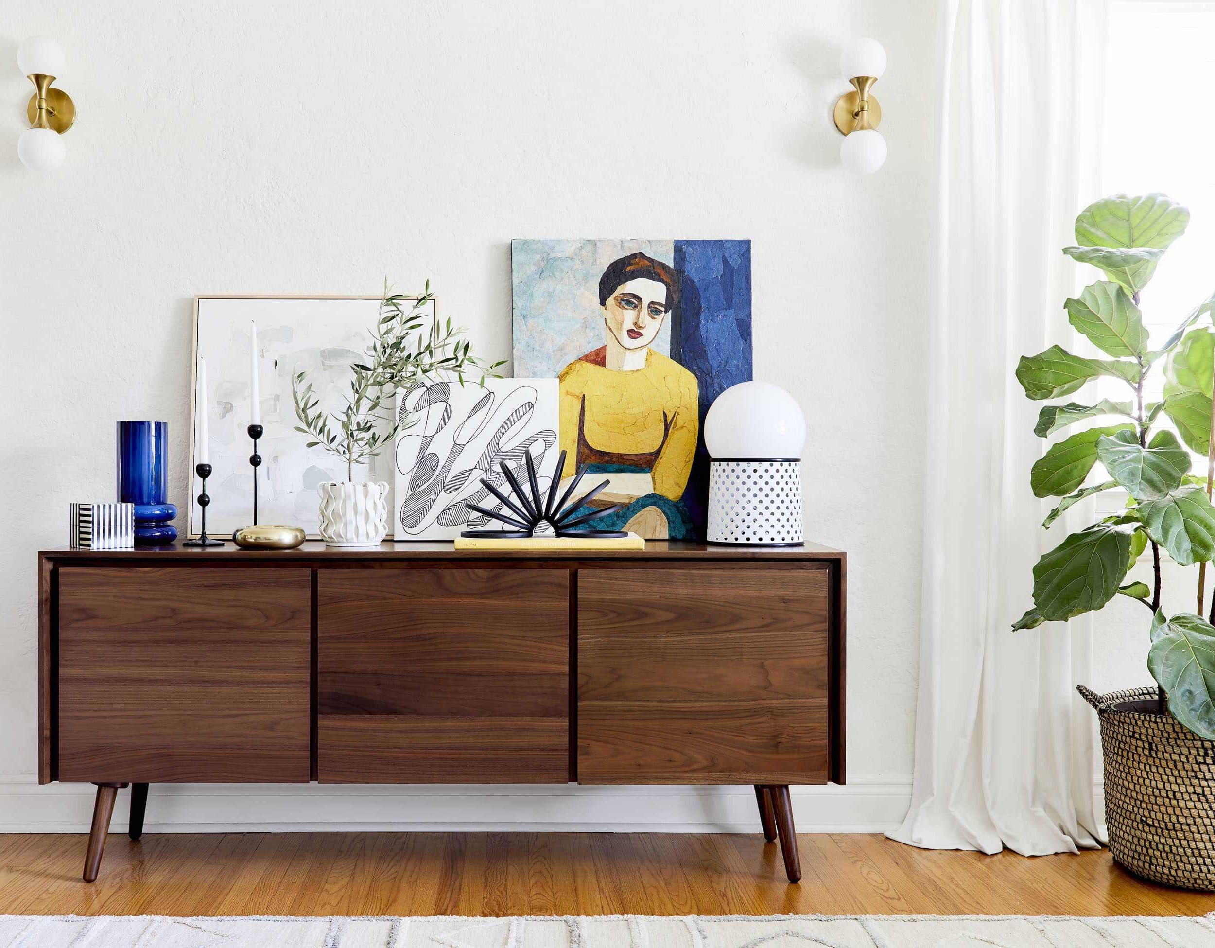 Latest Credenzas For Living Room Inside 4 Ways To Style That Credenza For "real Life" + Shop Our Favorite Credenzas  – Emily Henderson (View 3 of 10)