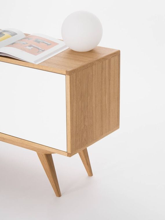 Mid Century Modern Sideboard Retro Console Cabinet White – Etsy Throughout 2020 Mid Century Modern White Sideboards (View 7 of 10)