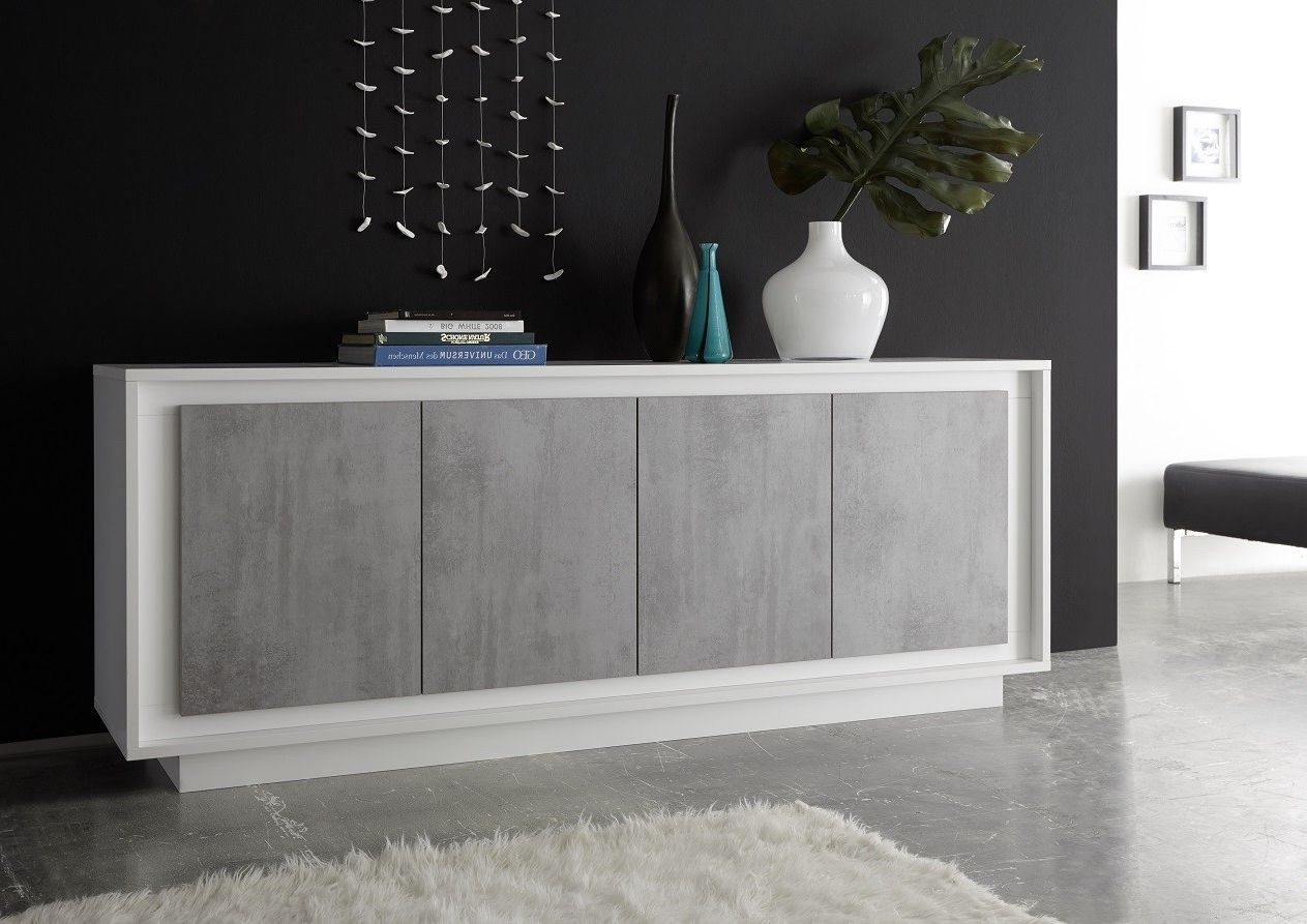 Modern And Contemporary Sideboards For 2019 Amber Iv Modern Sideboard With Stone Imitation Fronts – Sideboards (2554) –  Sena Home Furniture (View 10 of 10)