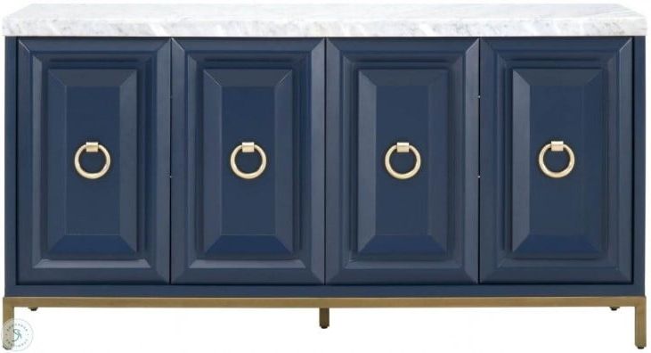 Navy Blue Sideboards For Most Current Azure Navy Blue Carrera Sideboard From Orient Express (View 6 of 10)