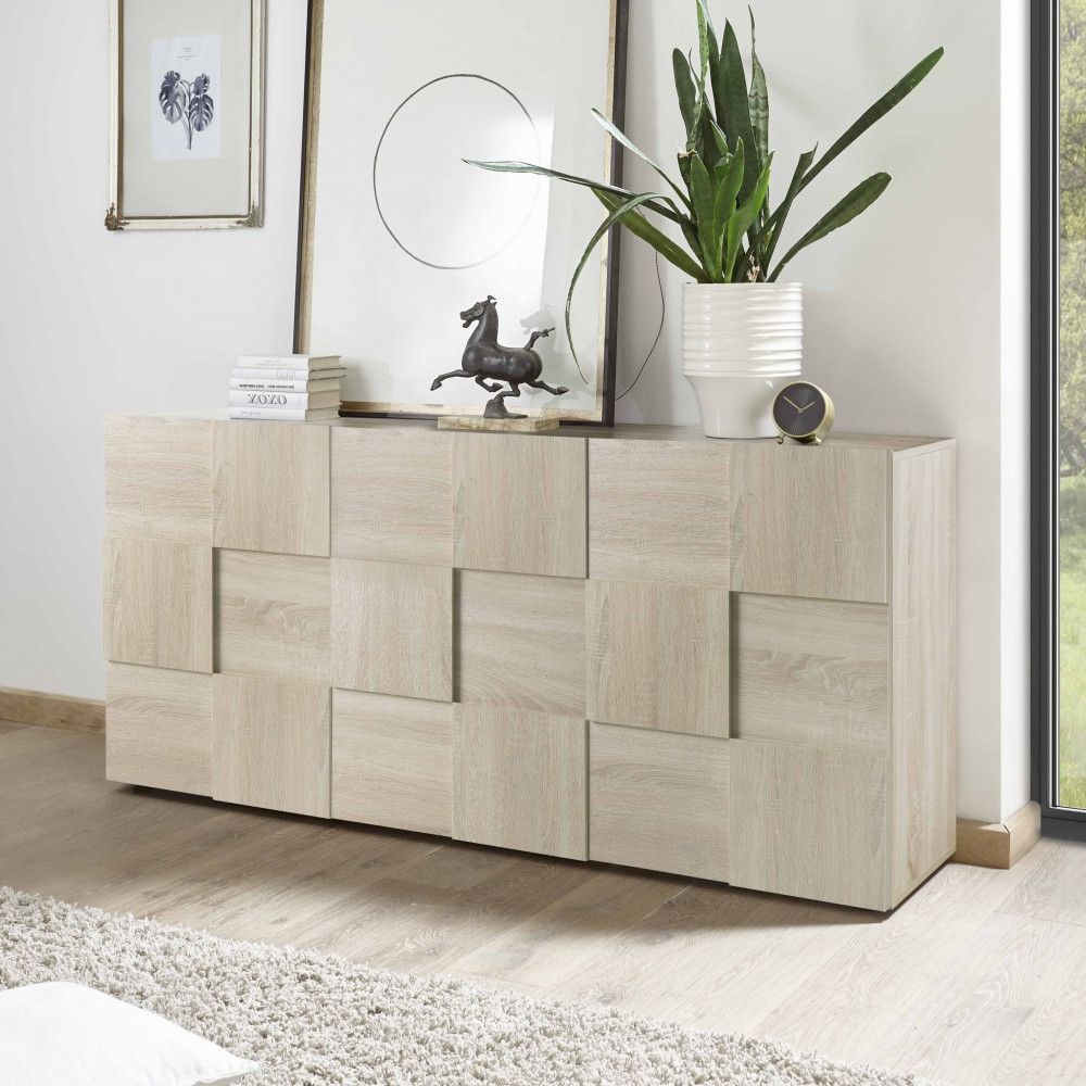 Popular Scacco 3 Door Sideboard – Durmast – Storage Unit – Living Furniture For 3 Door Sideboards (View 3 of 10)