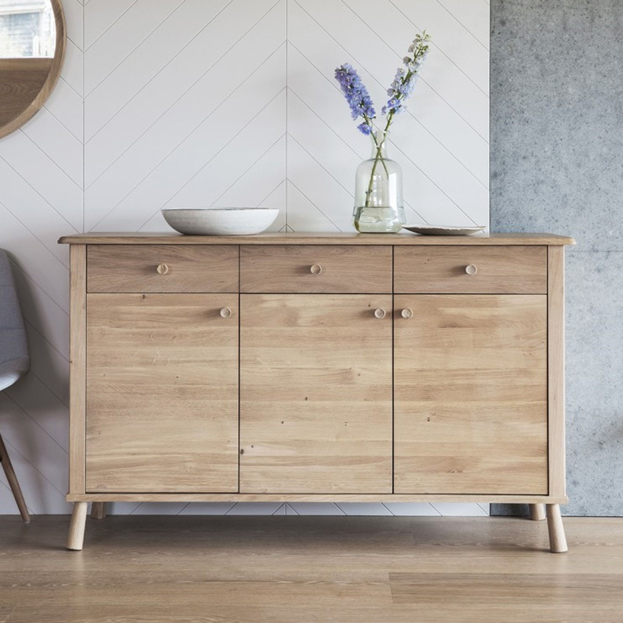 Sideboards With 3 Doors Within Best And Newest Wycombe 3 Door 3 Drawer Sideboard (View 8 of 10)