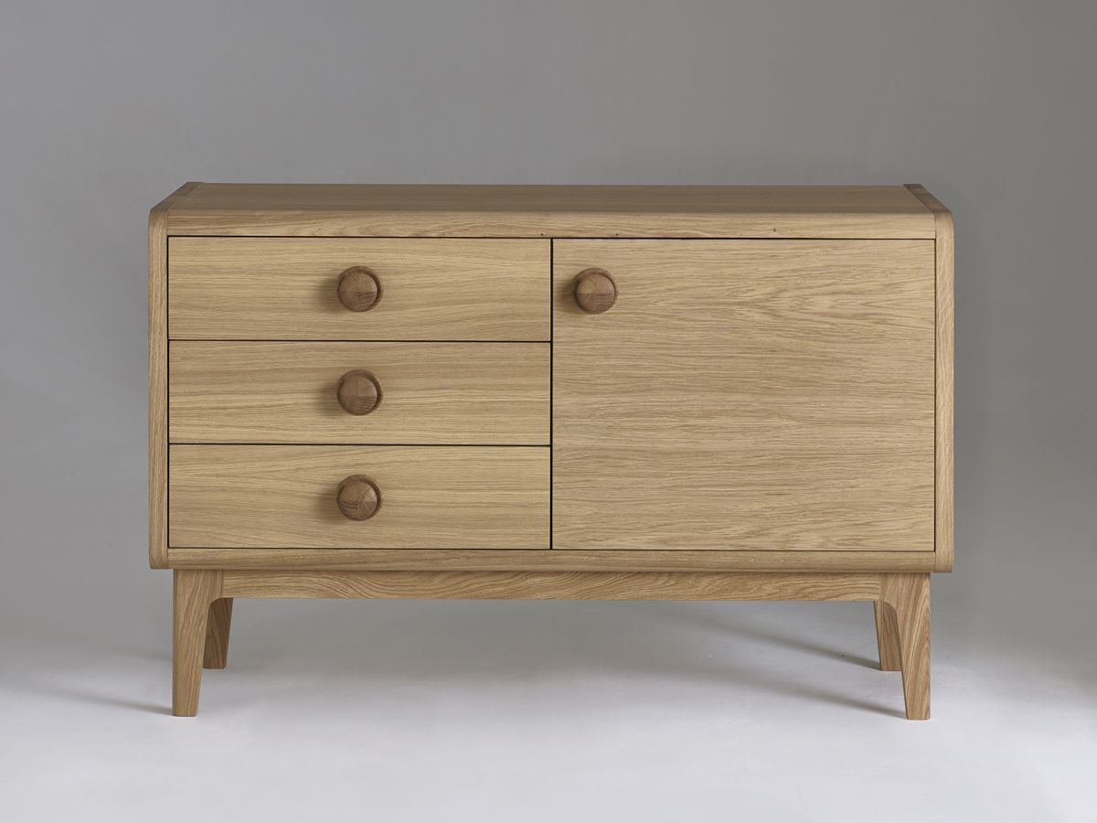 Transitional Oak Sideboards Pertaining To Trendy Collection 1 Contemporary Oak Compact Sideboard – Living Room Collection 1 Contemporary  Oak Sideboard From Living Room (View 8 of 10)