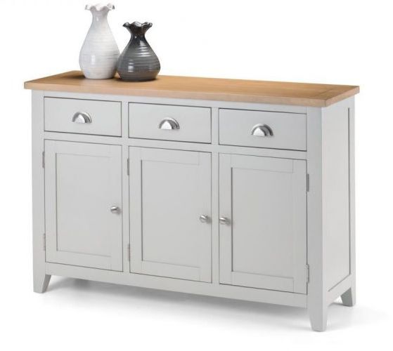 Trendy Richmond 3 Door 3 Drawer Sideboard – Grey / Oak Intended For Sideboards With 3 Doors (View 4 of 10)