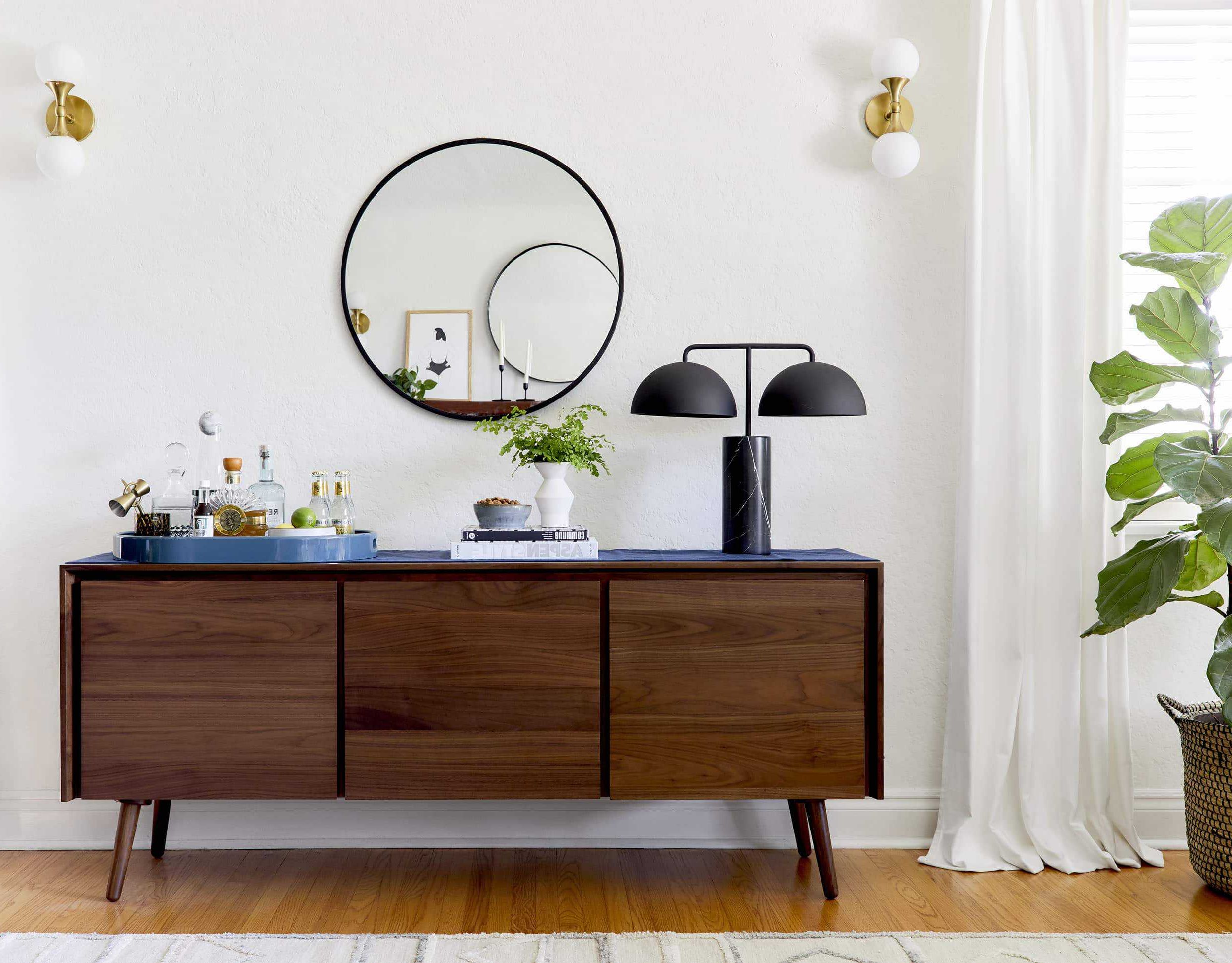 Well Known 4 Ways To Style That Credenza For "real Life" + Shop Our Favorite Credenzas  – Emily Henderson With Credenzas For Living Room (Photo 6 of 10)