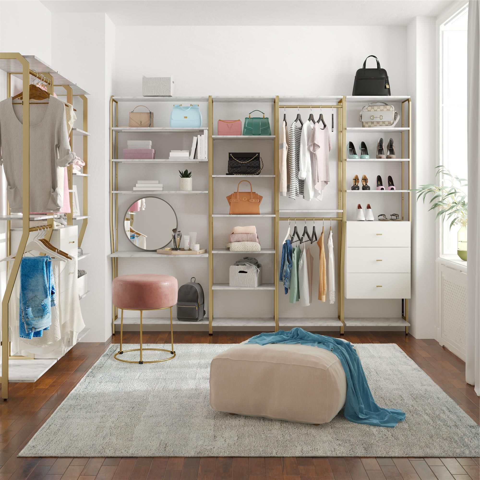 6 Shelf Wardrobes For Most Current Gwyneth Closet System With 6 Shelves (View 9 of 10)