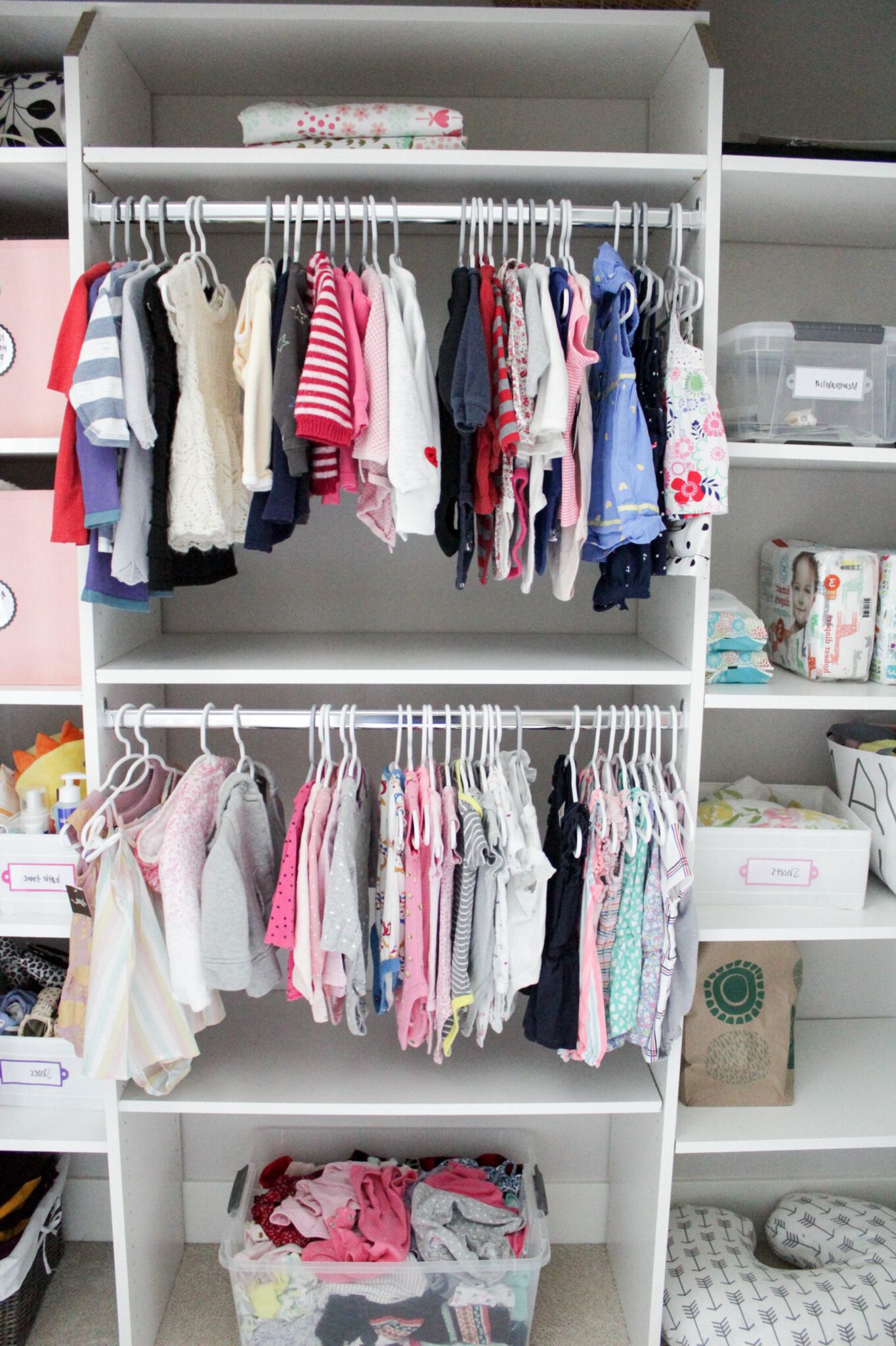 7 Genius Tips For How To Organize Baby Clothes (+ Stuff) Intended For 2018 Baby Clothes Wardrobes (View 9 of 10)