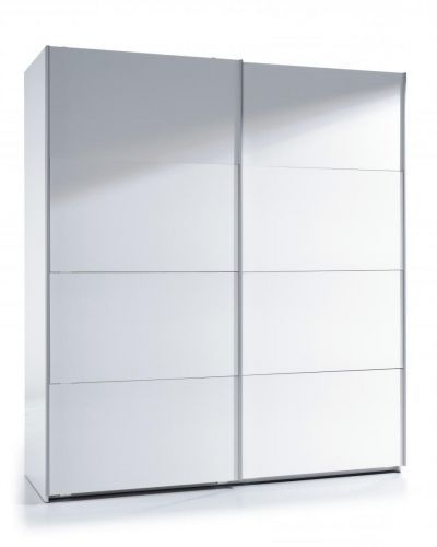 Arctic Sliding Wardrobe 6 Foot Full Hanging High Gloss White For Preferred Arctic White Wardrobes (View 3 of 10)