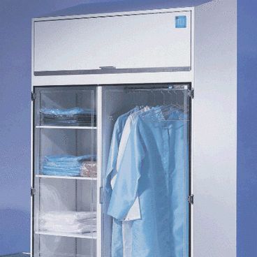 Garment Cabinet Wardrobes In Most Recently Released Garment Cabinet; 304 Stainless Steel, Static Dissipative Pvc Windows, 52"w  X 26.5"d X 94"h, Hanger Rod/shelves With Divider, Door Frame: Unreinforced  4101 75c (Photo 10 of 10)