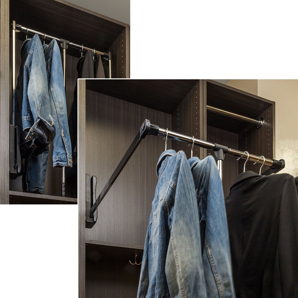 Latest Chrome Garment Wardrobes With Regard To Hardware Resources 48" W Polished Chrome Clothes Rack & Reviews (Photo 7 of 10)