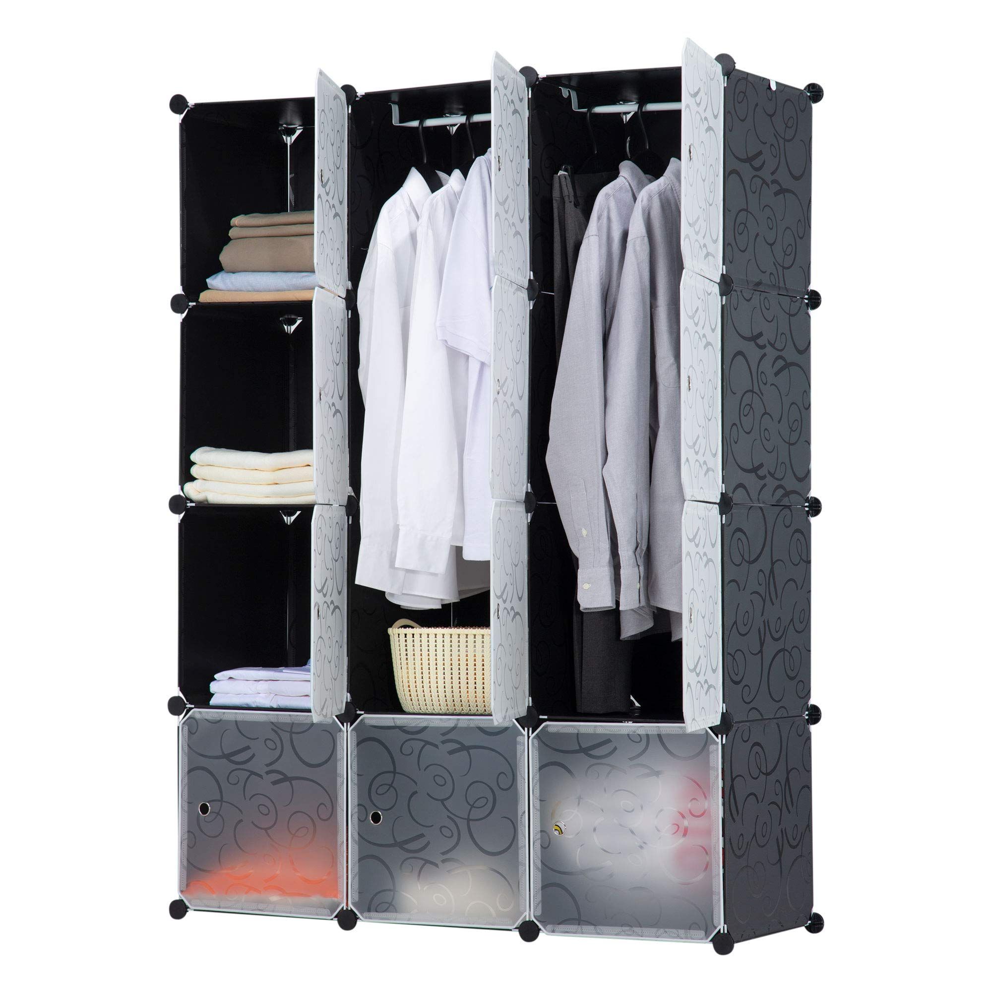 Portable Clothes Closet And Dresser Garment  Rack (Photo 1 of 10)