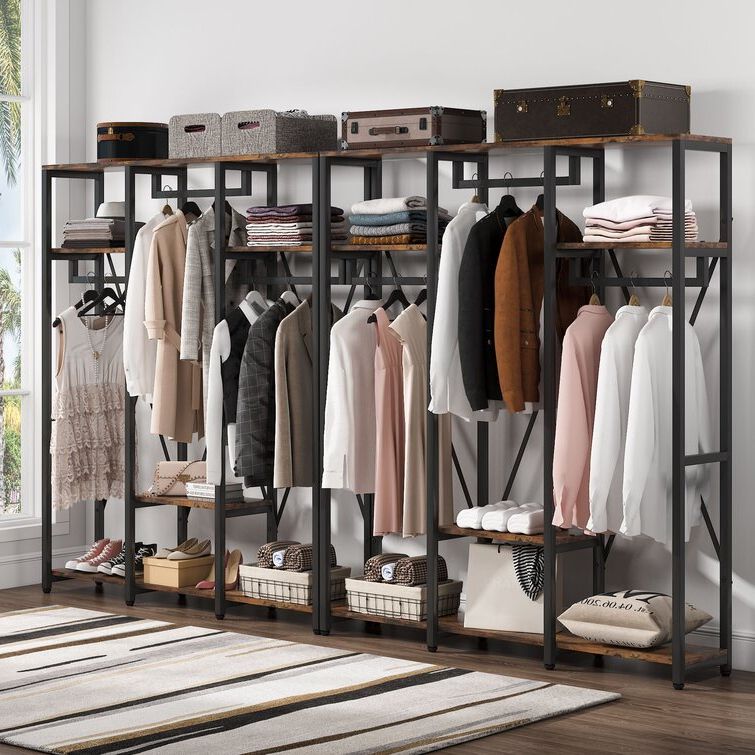 Well Known Clothes Organizer Wardrobes With 17 Stories Gambrill 59.05'' Closet System & Reviews (Photo 1 of 10)
